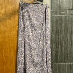 Shein pastel purple maxi skirt with slit